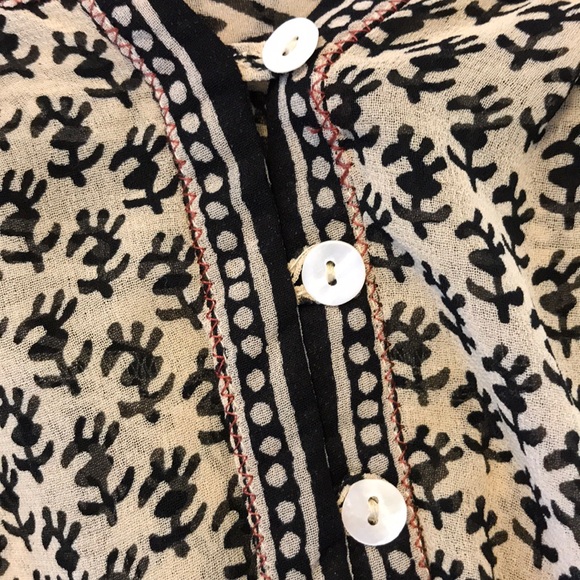 •Free People• Sheer Patterned Blouse - Picture 9 of 12